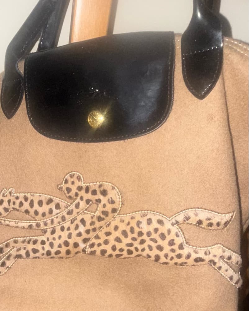 Longchamp Wool Cheetah-Printed Tote - Image 5