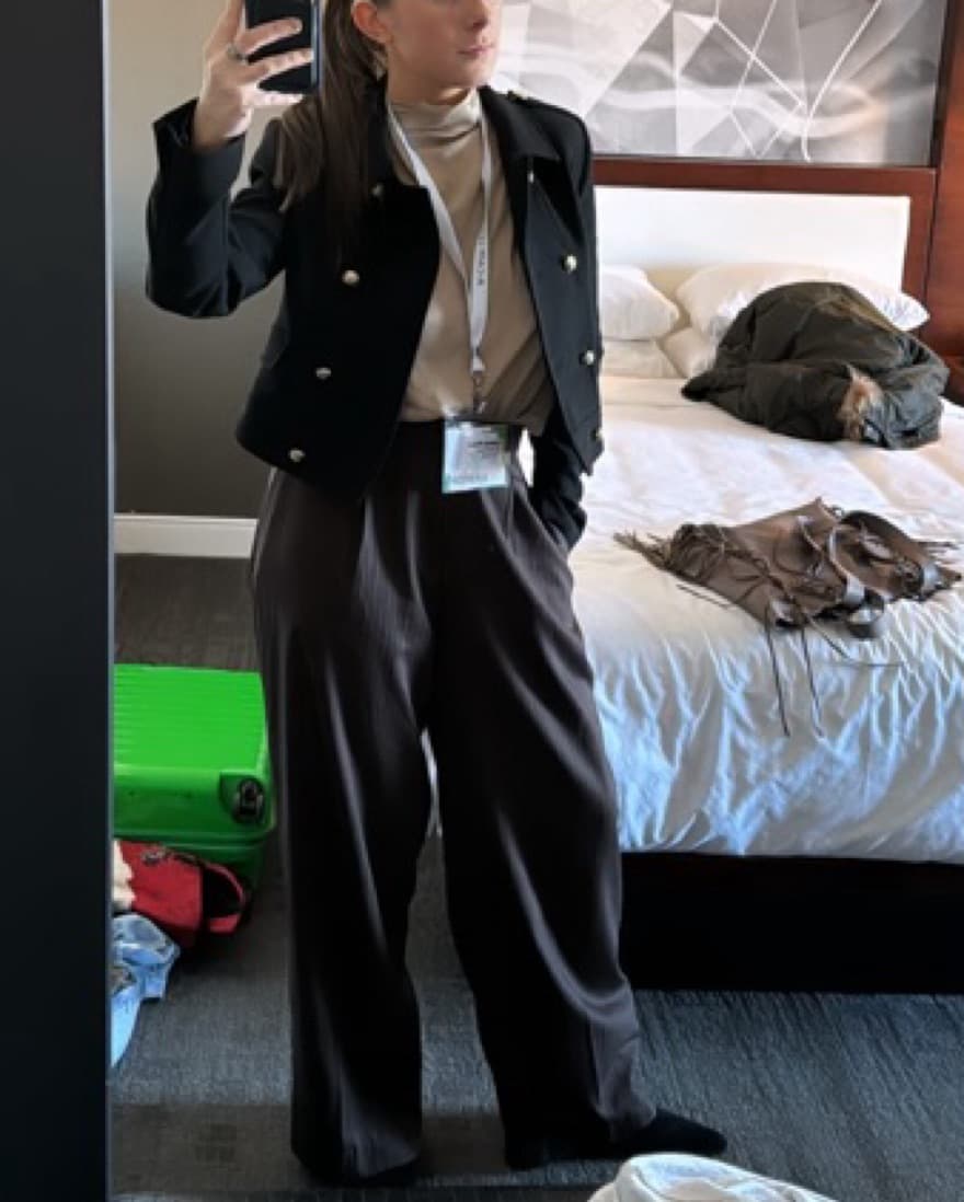 Ivey Pintuck Trousers Pinstripe - Image 3