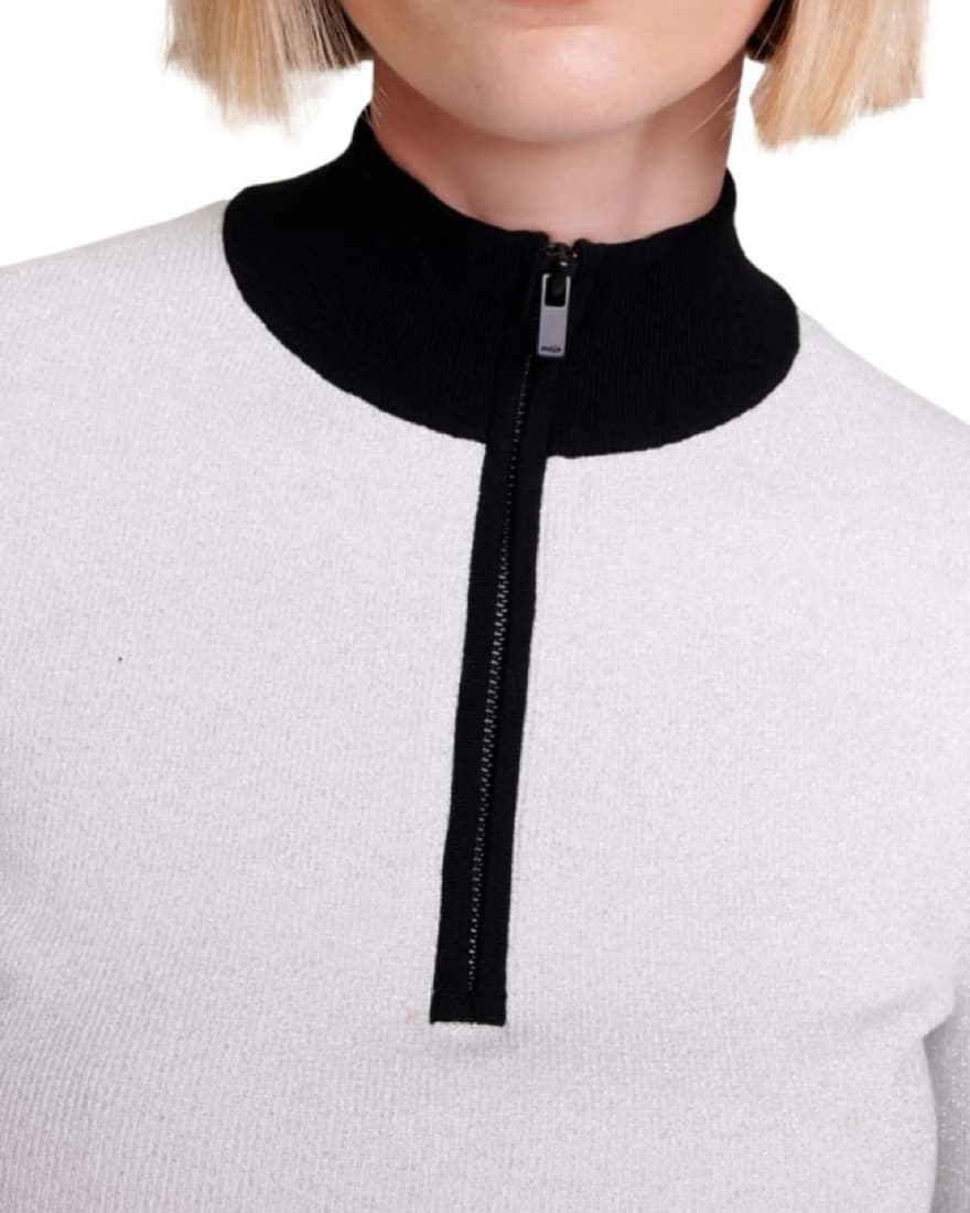 Maje Metalic Knit Crop Top - Image 4