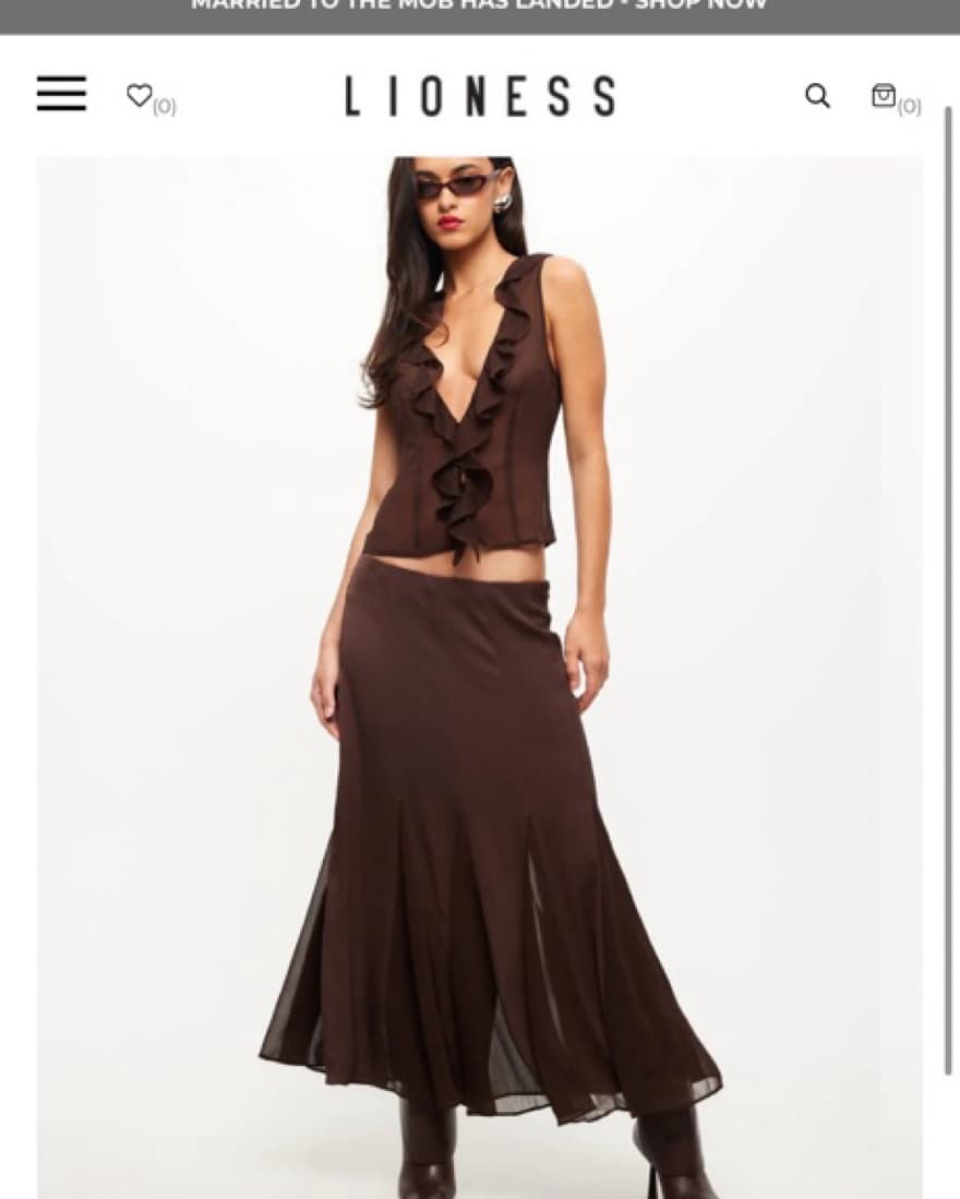 Lioness Chocolate Skirt Set - Image 3