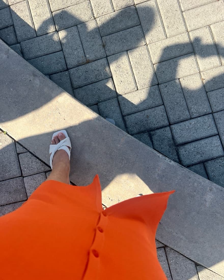 LAGENCE Julian Knit MIDI Dress Orange  - Image 2