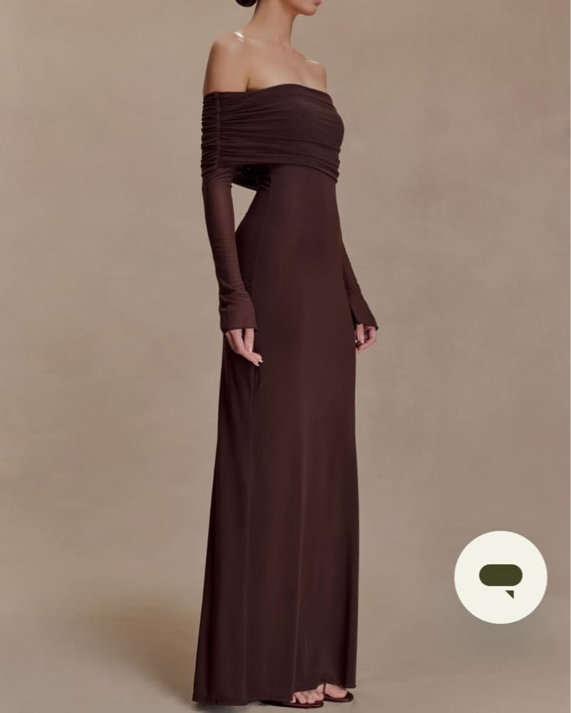 Meshki Josie Off Shoulder Mesh Maxi  - Image 4