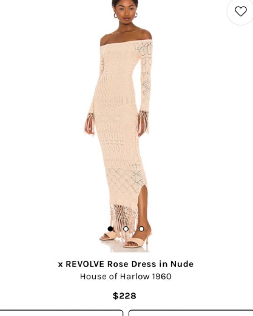 House Of Harlow Beige Fringe Dress  - Image 1
