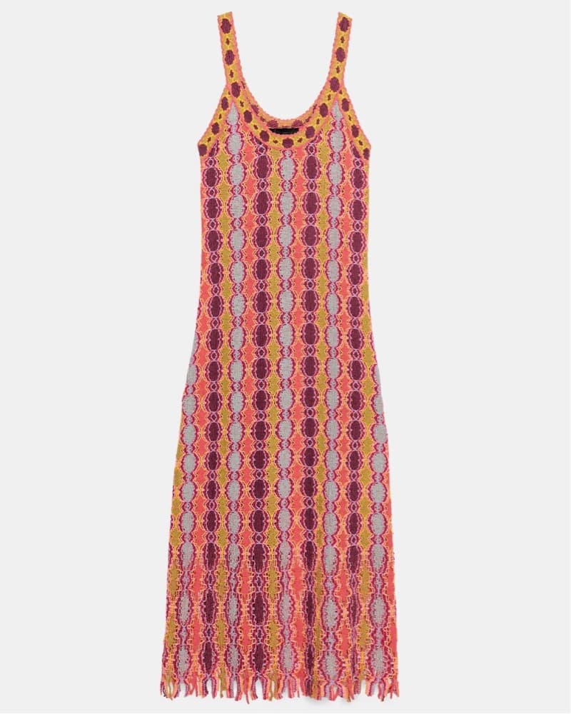 Multicolor Knit Maxi Dress Beach - Image 3