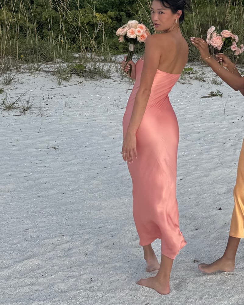 Revolve strapless Coral Dress - Image 2