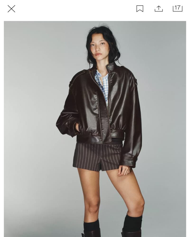 ZARA Faux Leather Jacket - Image 1