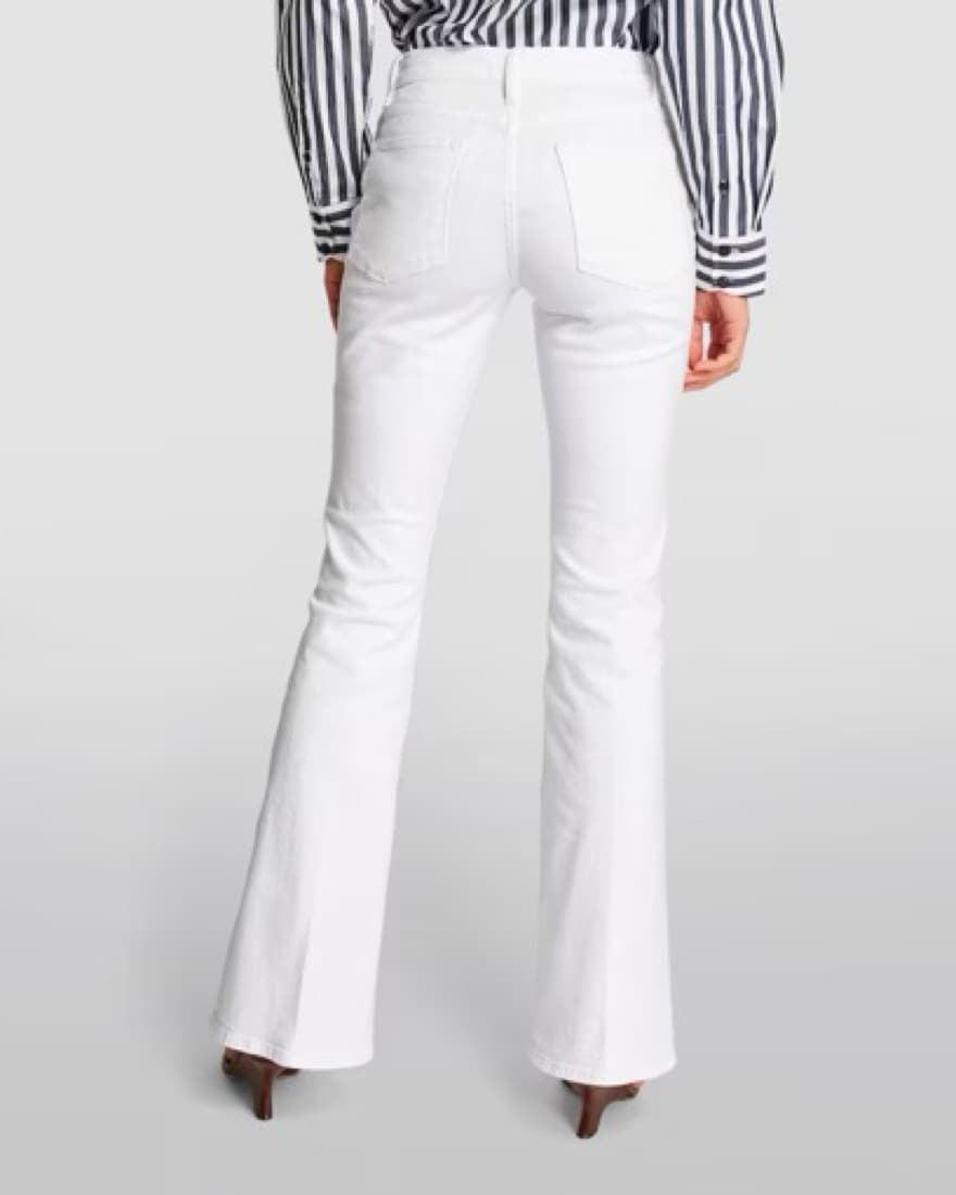 FRAME le high flare white jeans - Image 4