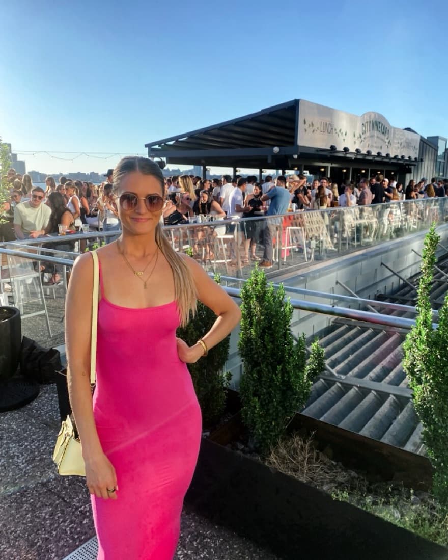 Hot Pink Maxi Long Ribbed Bodycon Dress - Image 1