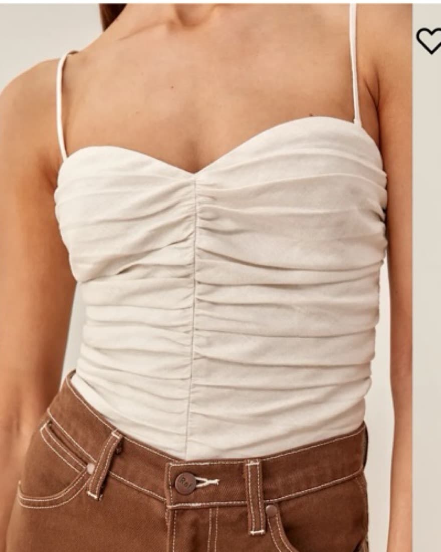 Reformation Fennel Linen Top  - Image 1