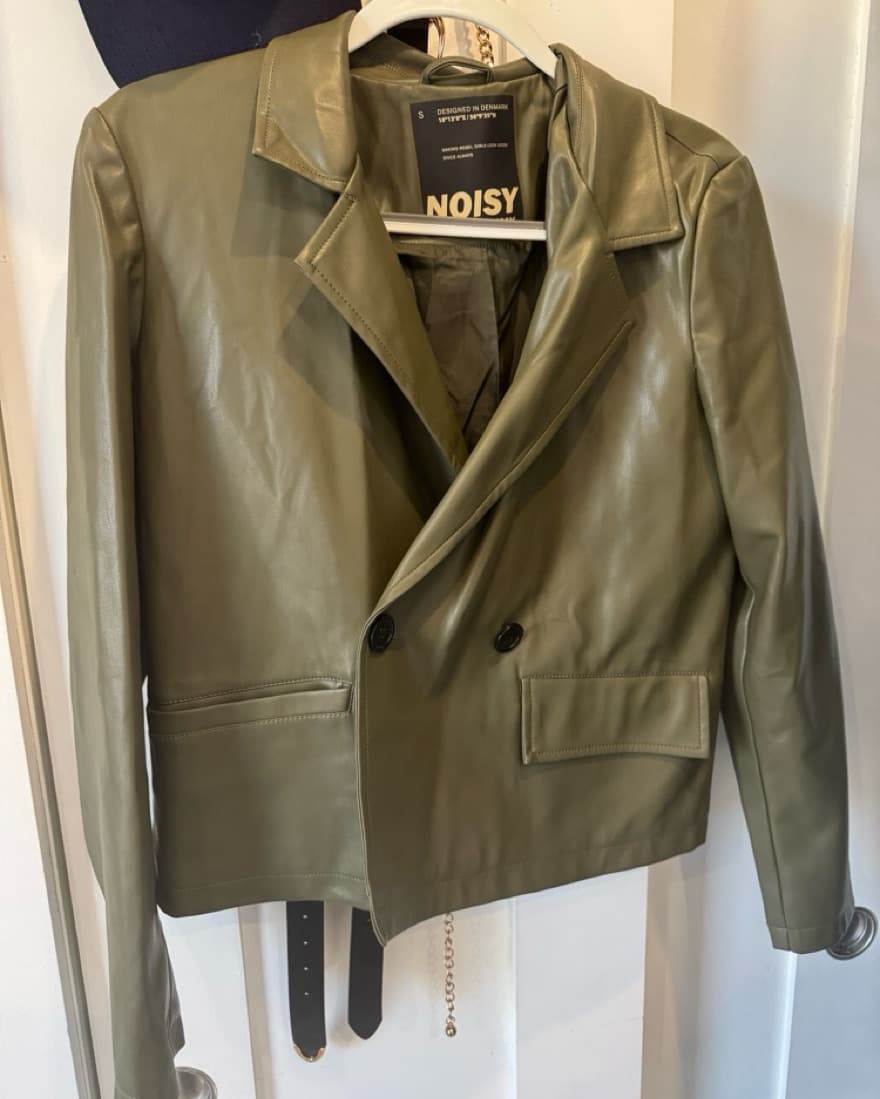 Green Leather Blazer - Image 2