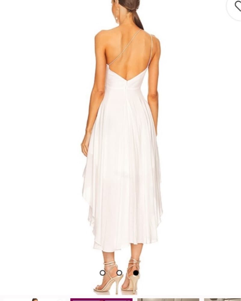 SAU LEE Morgan Dress in White - Image 3