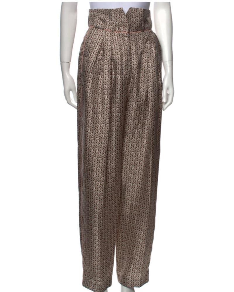 Fendi Logo Silk Pants - Image 1