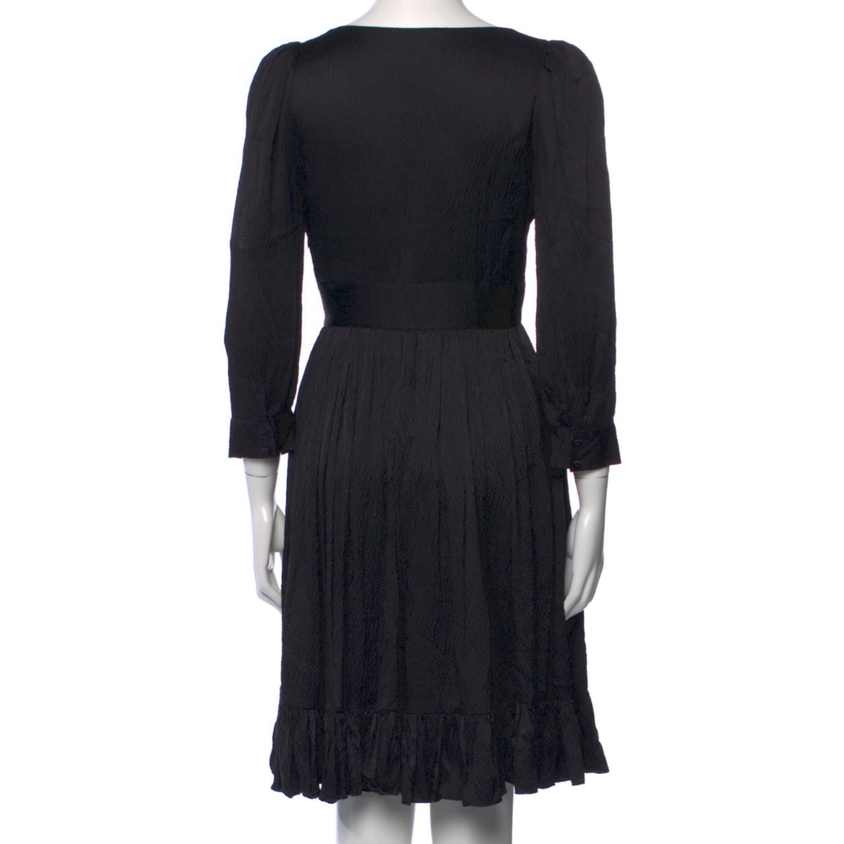 Balenciaga Black Long Sleeve Knee Dress - Image 2