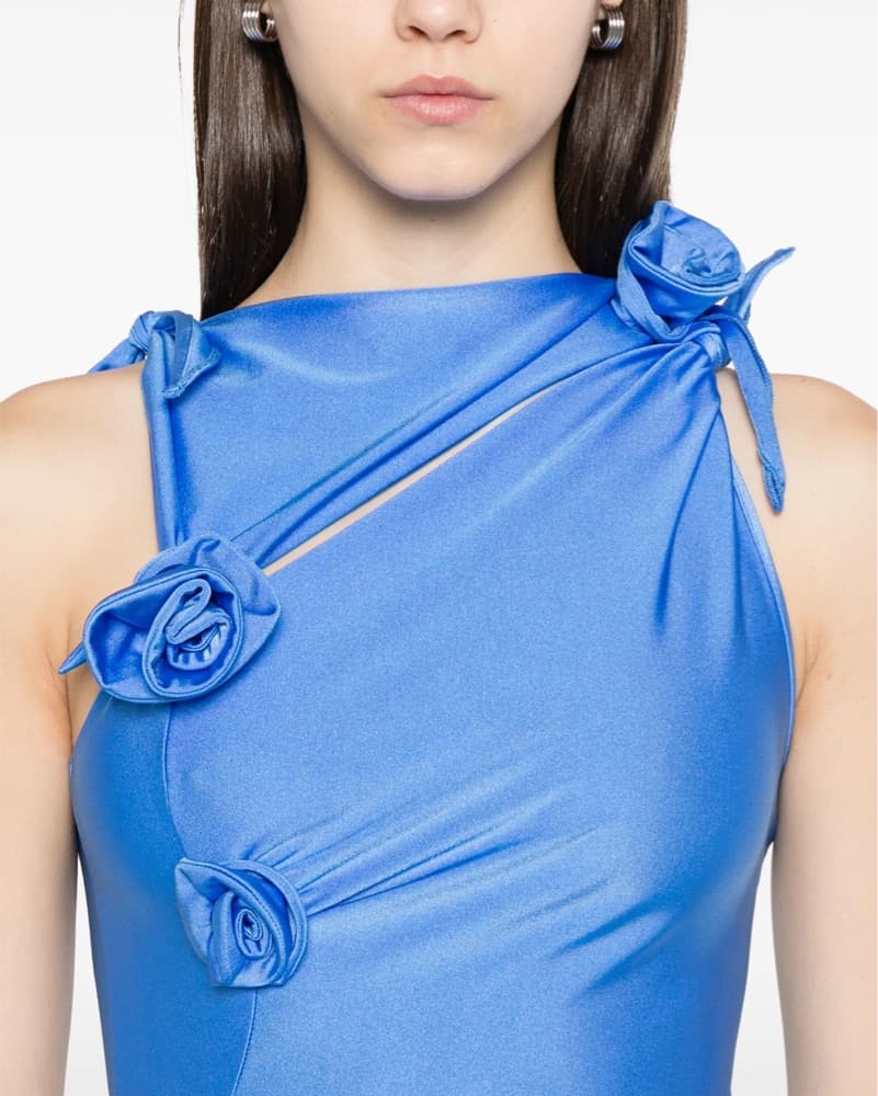 Coperni Blue Asymmetric Flower Maxi - Image 3