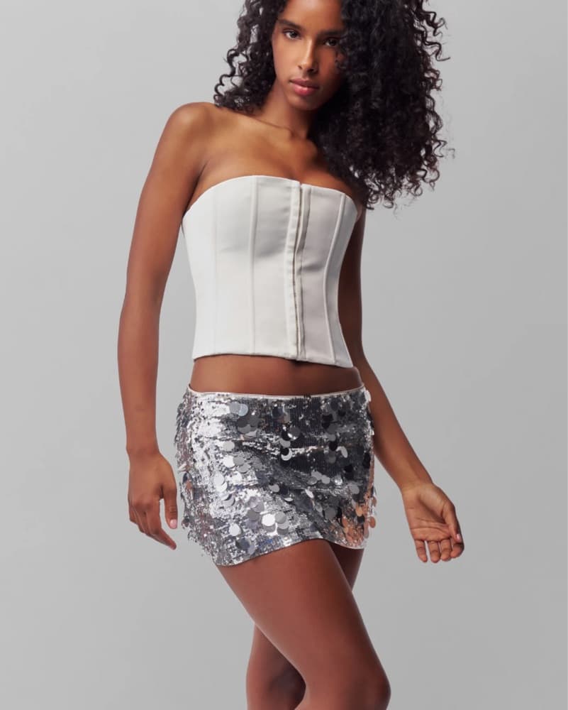 Guizo White Satin Corset - Image 3