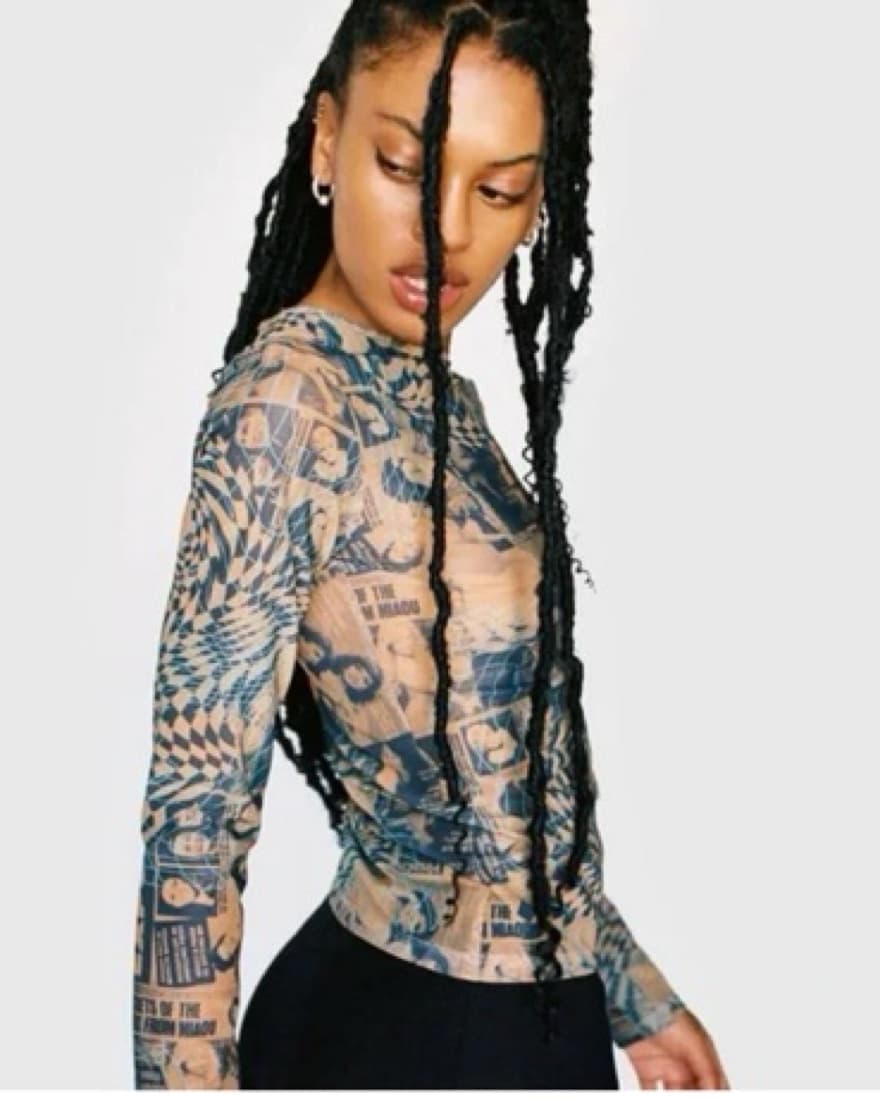 Miaou Longsleeve Mesh Top - Image 2