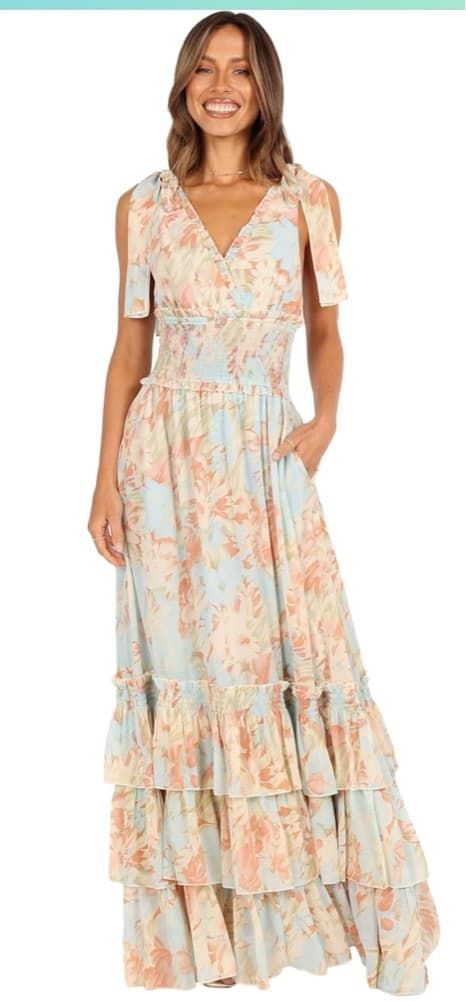 Floral Ruffled Maxi Dress - Image 1