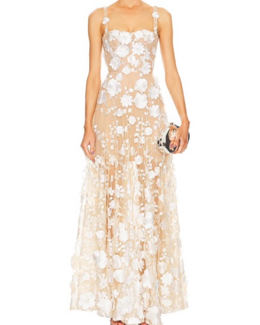 Bronx And Banco Jasmine Gown In Cream - Image 1