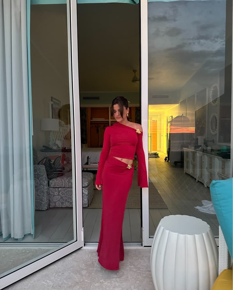 Radiant Red Maxi Dress - Image 3