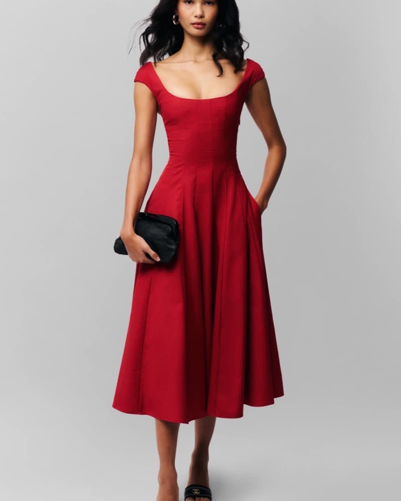 Danielle Guizio Red Corset Dress - Image 1