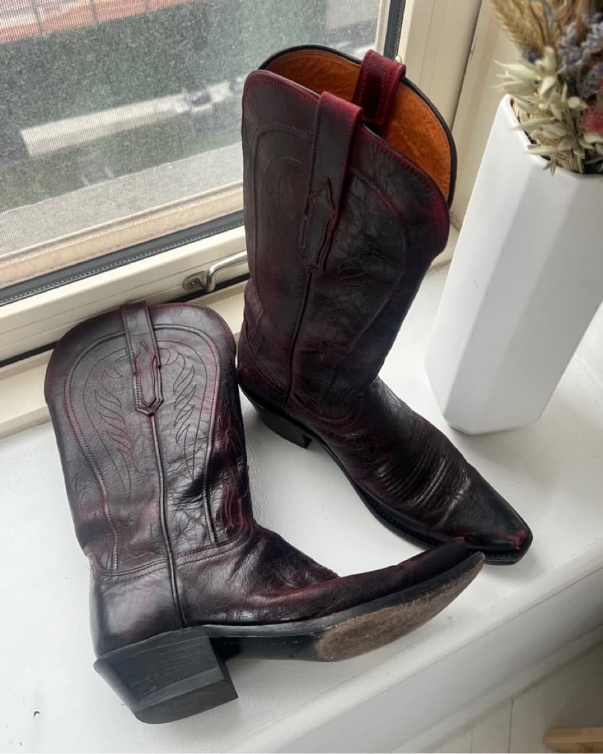 Luchese Garnet Leather Cowboy Boot - Image 3