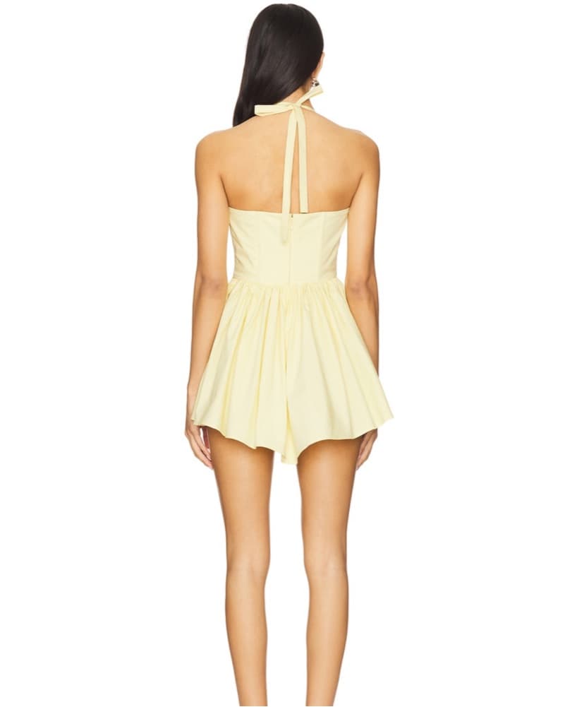 REVOLVE Mini Dress in butter Yellow - Image 2