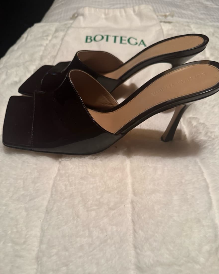 Bottega Veneta Patent Leather Mules - Image 2