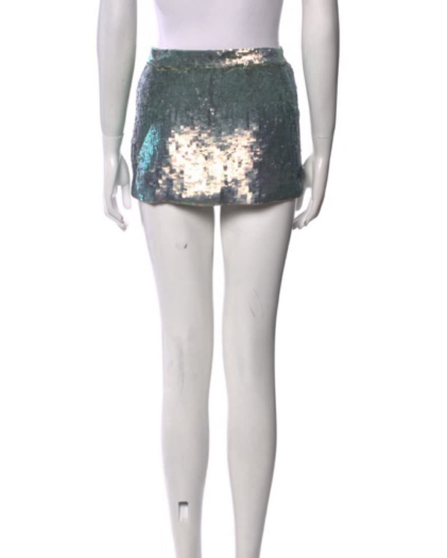 Vintage Mermaid Sequin Mini Skirt - XS - Image 5