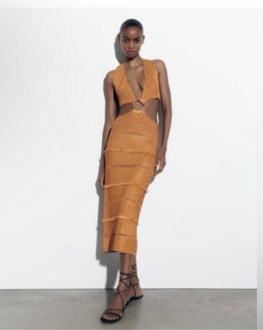 Gold Knit Dress - Image 1