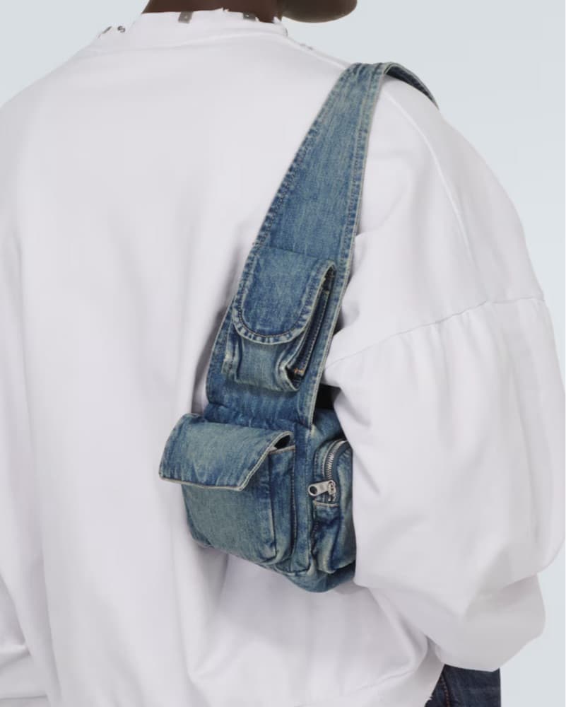 Balenciaga Superbusy Sling Denim Bag - Image 5