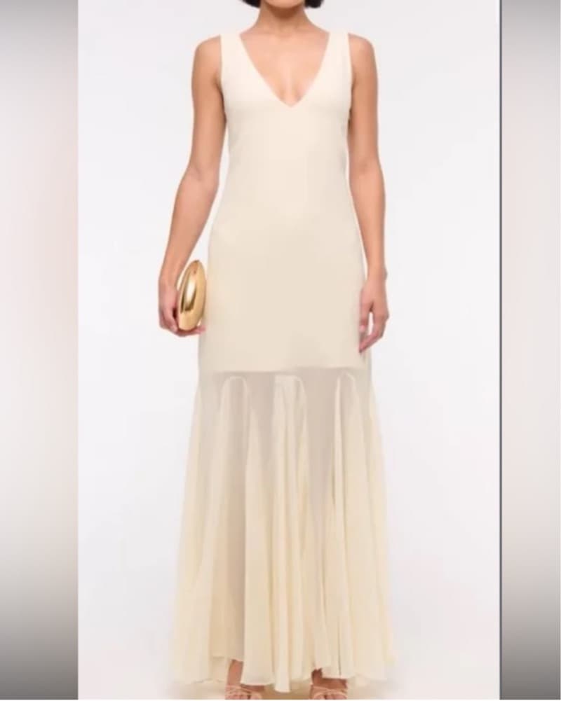 Abercrombie Plunge Godet Maxi Dress - Image 1