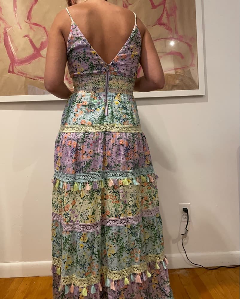 Alice And Olivia Karolina Tie Front Maxi - Image 4