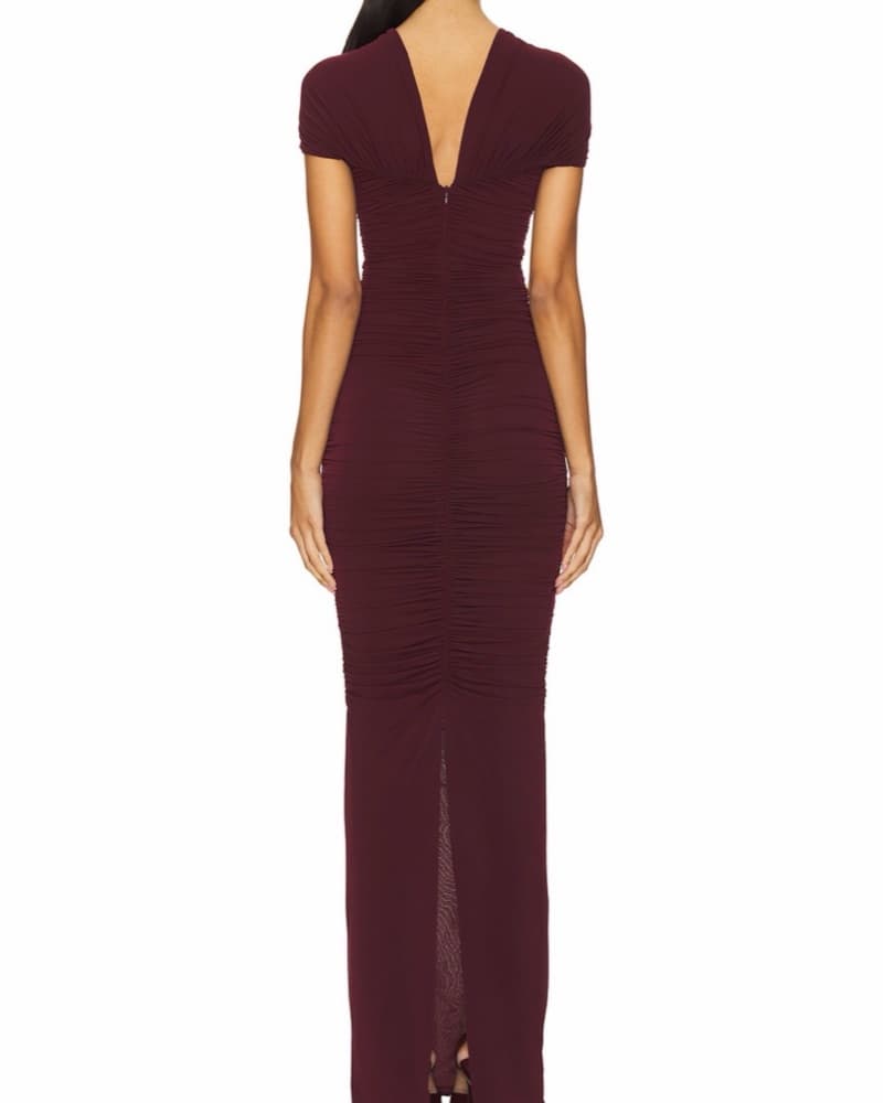 Ronny Kobo Nasha Dress - Maroon  - Image 3