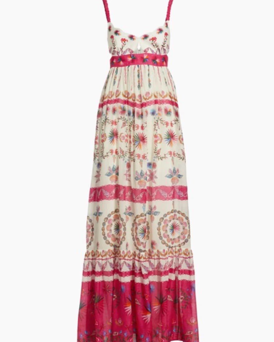 Saloni Naki Printed Linen Maxi - Image 3