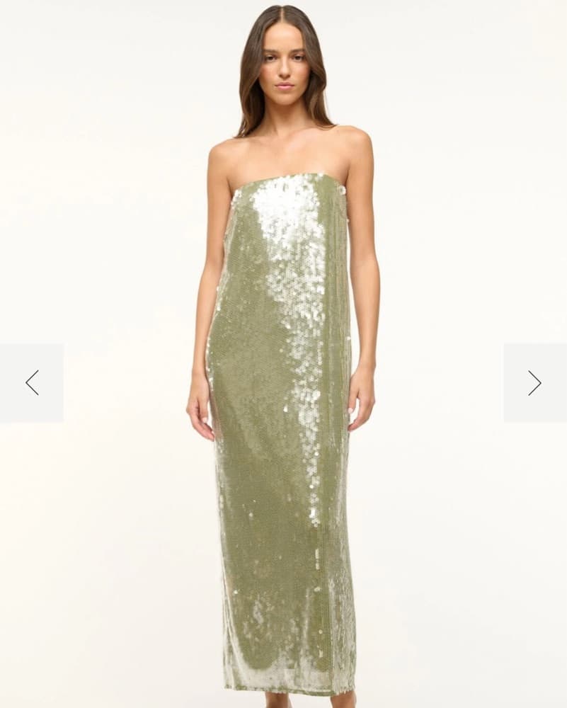 Staud Casey Dress Garden Moss - Image 2