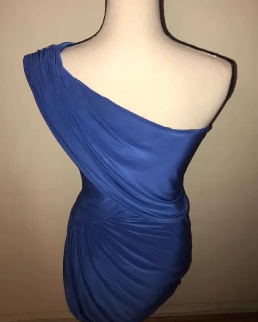 Cobalt Blue Draped Dress  - Image 4