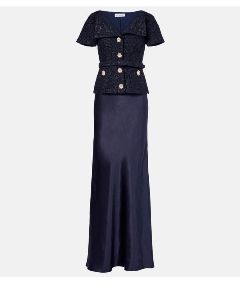 Self-Portrait navy Maxi Dress  - Image 2