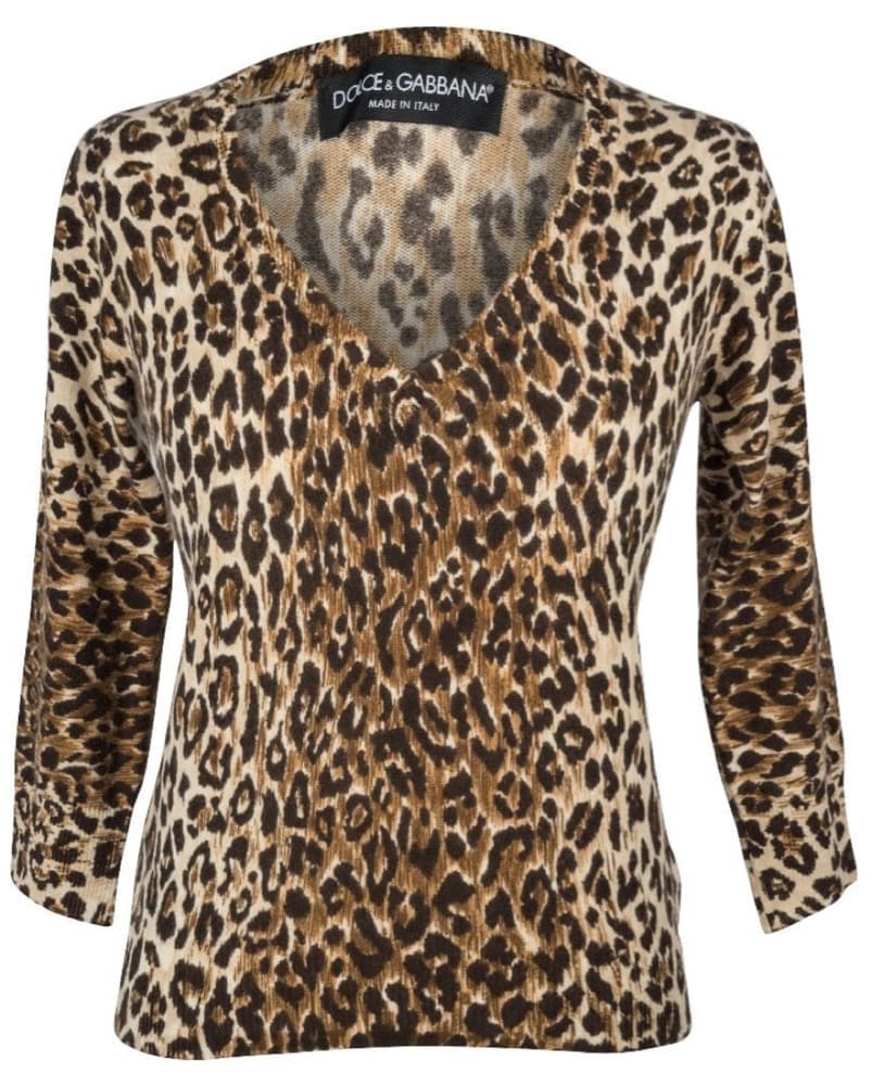 Dolce + Gabanna Cheetah Sweater - Image 1