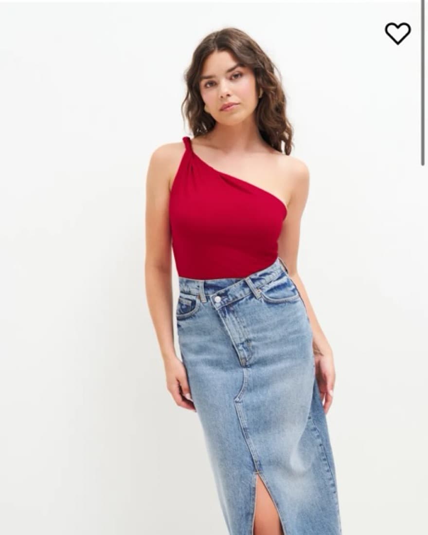 Reformation Sienna Knit Top In Red  - Image 1