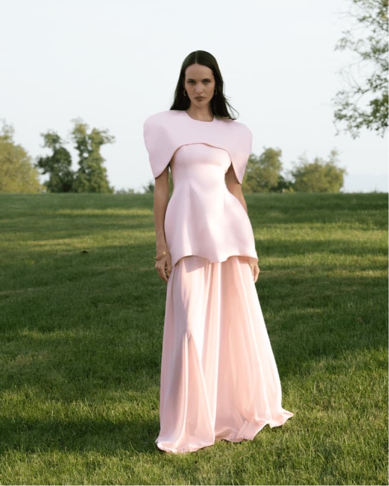 Verona Soft Pink Dress - Image 1