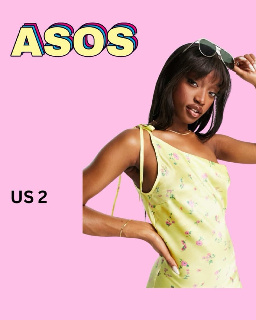 ASOS Design One Shoulder Slip Maxi  - Image 2