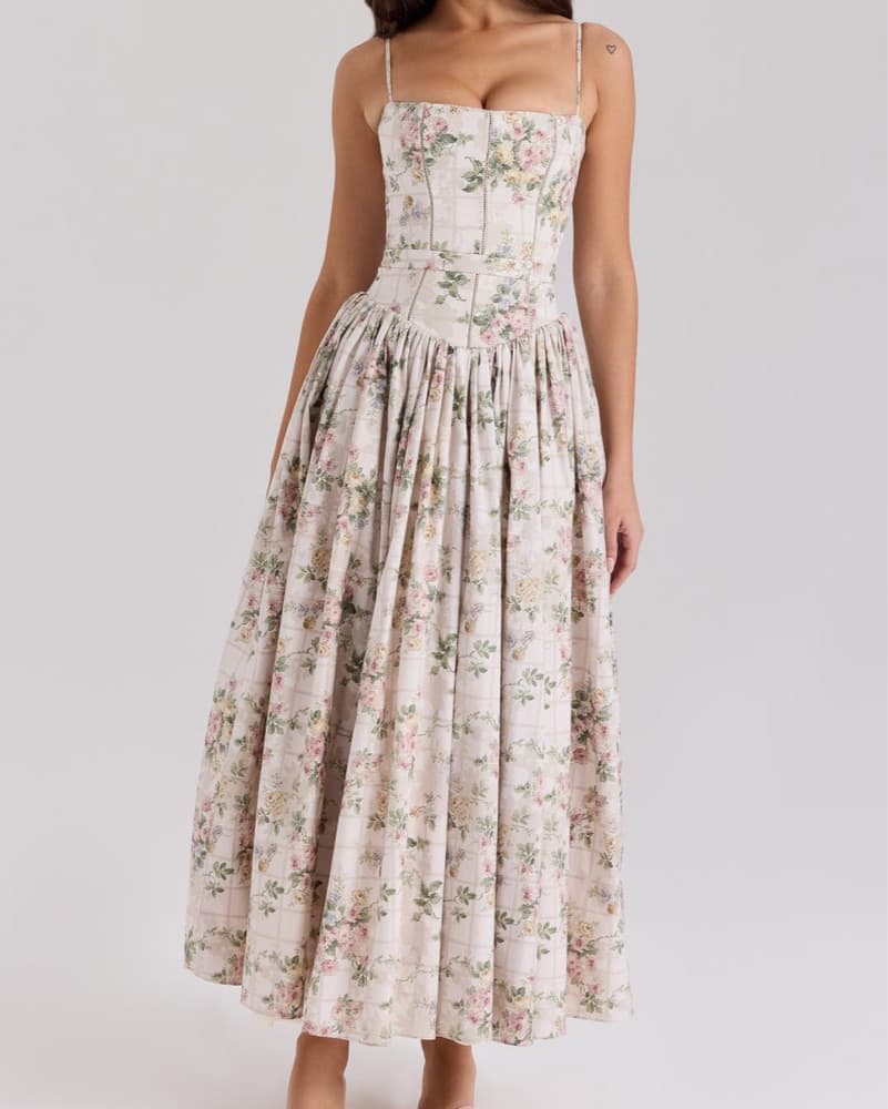 House Of CB Romantic Floral Midi Dress - Image 1