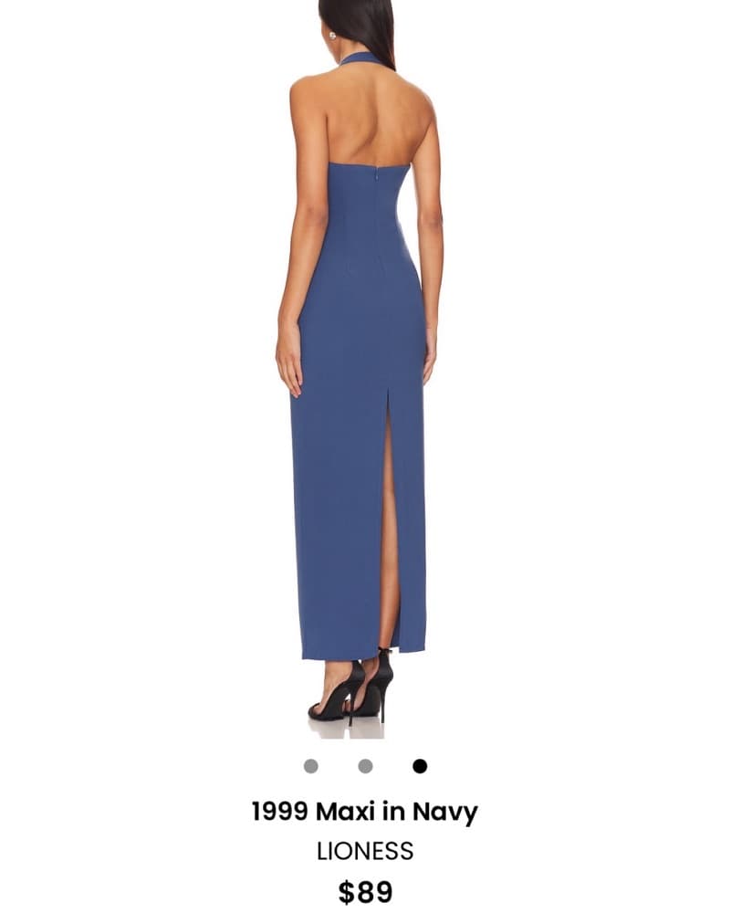 Lioness Navy Halter Dress - Image 2