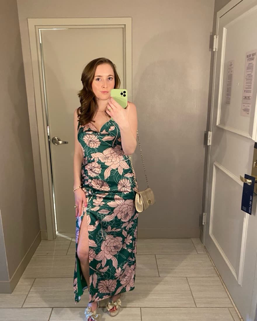 MILLY Floral Silk Dress - Image 1