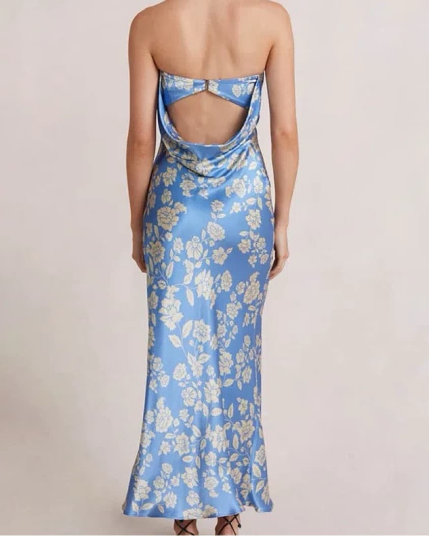 Bec And Bridge Blue Strapless Dress  - Image 2