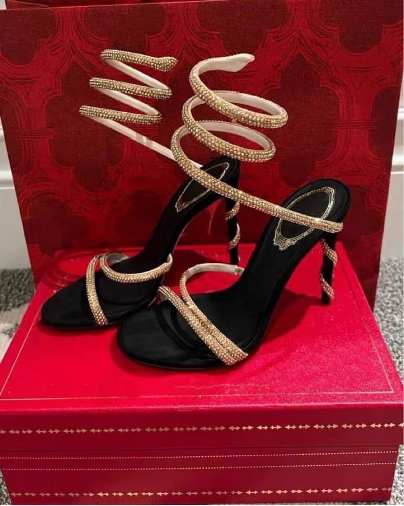 Rene Caovilla Snake Heels  - Image 4