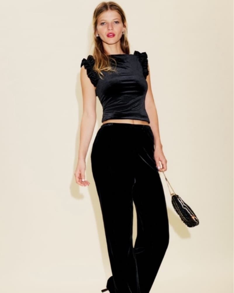 Reformation Ottilie Velvet Top - Image 2