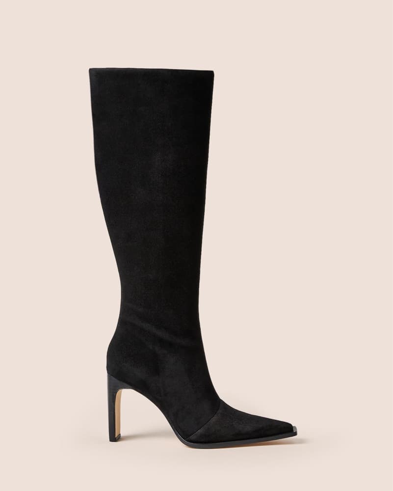 Danielle Guizio Black Suede Knee Boots - Image 2