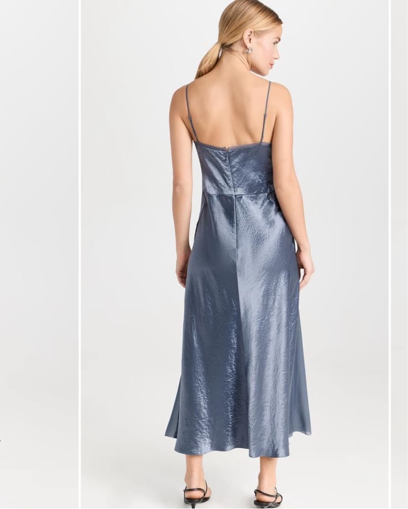 Vince Satin Slip Midi Dress - Image 2