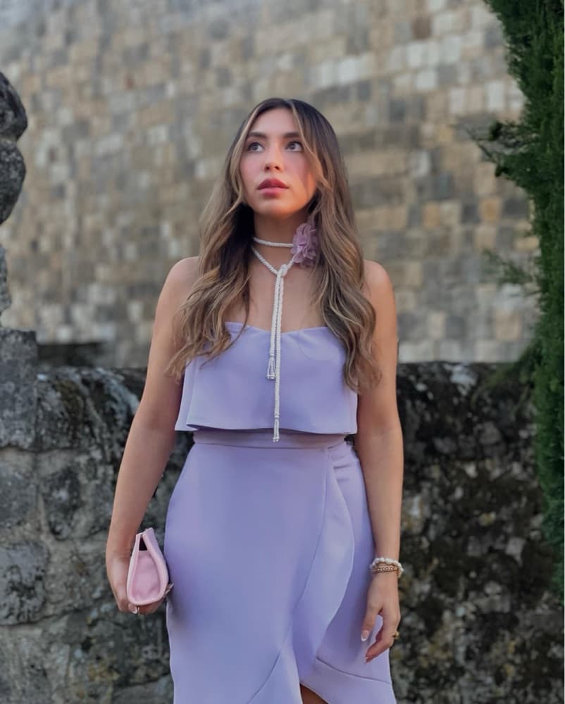 Lavender Ruffled Midi Dress - Image 2
